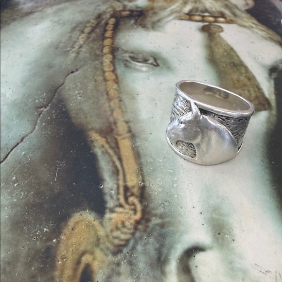 Rare Silpada 925 Sterling Silver horse head ring, equestrian western vintage - Picture 3 of 8
